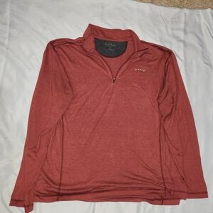 Orvis 0Quarter-Zip Pullover in Rust Red